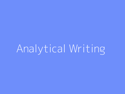 Analytical Writing